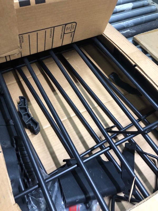 Photo 2 of MaxxHaul 70115 46" x 36" x 4-1/2" Roof Rack Rooftop Cargo Carrier Steel Basket, Car Top Luggage Holder for SUV and Pick Up Trucks - 150 lb. Capacity 46" x 35.87" x 4-1/2"