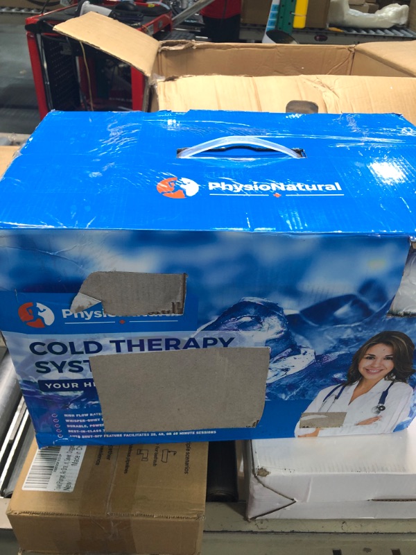 Photo 2 of Cold Therapy Machine — Cryotherapy Freeze Kit System — for Post-Surgery Care, ACL, MCL, Swelling, Sprains, and Other Injuries — Wearable, Adjustable Knee Pad — Cooler Pump with Digital Timer