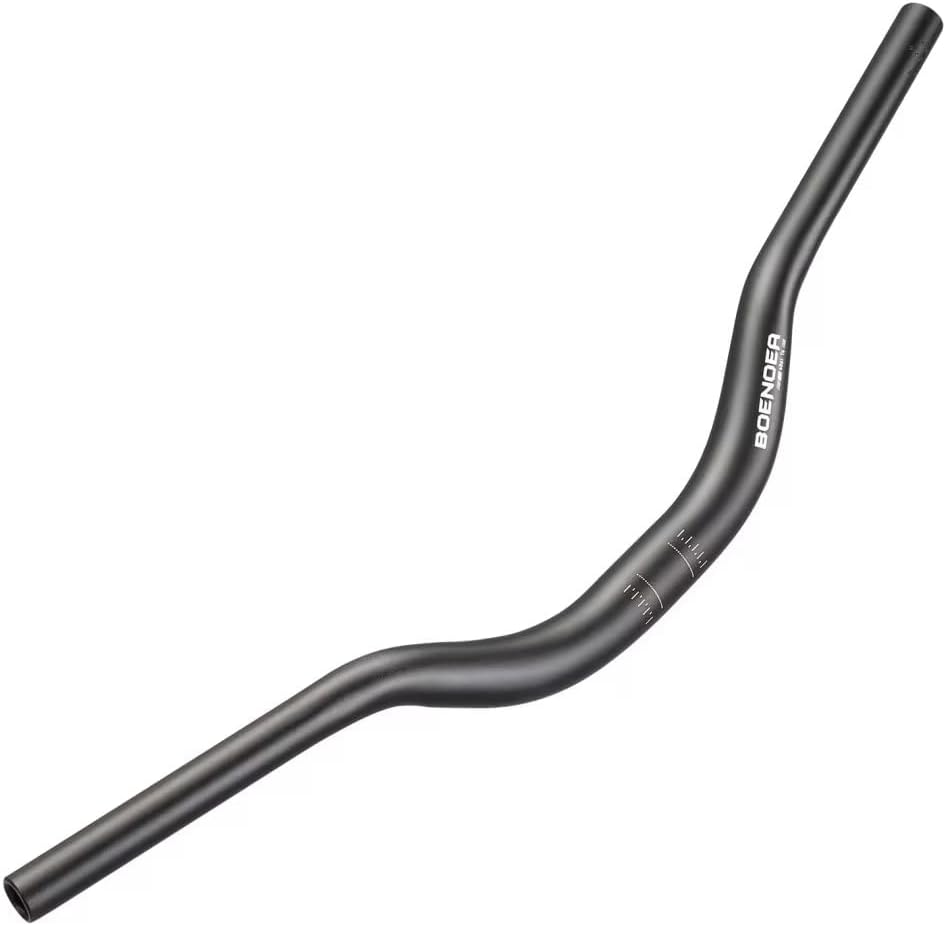 Photo 1 of Boenoea Bike Riser Handlebar 25.4/31.8mm Length 620mm Aluminum Alloy Riser Bar(50mm 90mm 120mm), Black