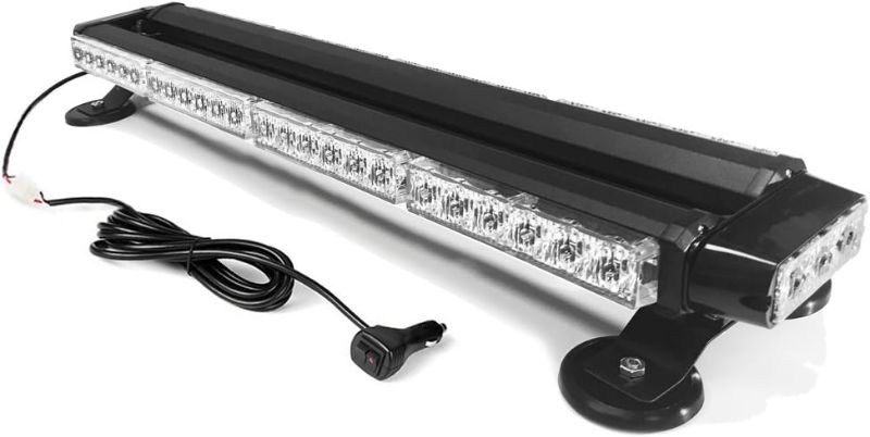 Photo 1 of 54 LED 7 Flash Mode Traffic Advisor Double Side Emergency Warning Security Vehicle Roof Top Strobe Light Bar with Magnetic Base for Undercover or Tow Truck Construction 
