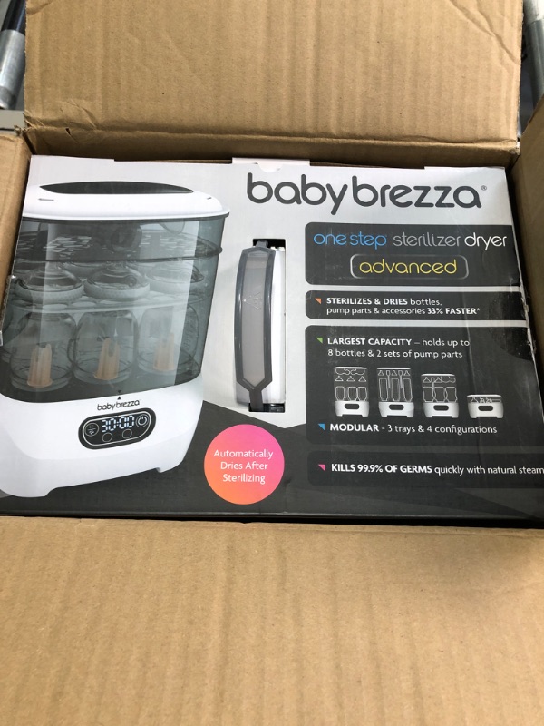 Photo 3 of Baby Brezza Baby Bottle Sterilizer and Dryer Advanced – Electric Steam Sterilization Machine – Universal Sterilizing for All Bottles: Plastic + Glass + Pacifiers + Breast Pump Parts - HEPA Filtration