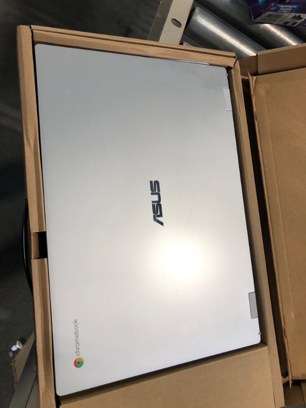 Photo 2 of ASUS - 17.3'' Chromebook - Intel Celeron N4500 - 4GB Memory - 64GB eMMC - Transparent Silver (CBX170C)