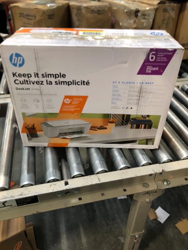 Photo 2 of HP DeskJet 2755e Wireless Color All-in-One Printer with bonus 6 months Instant Ink (26K67A)