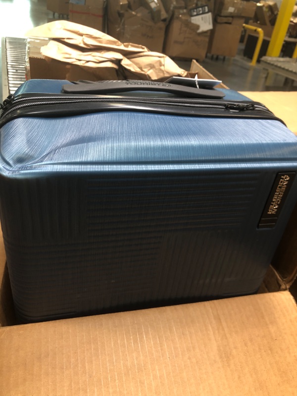 Photo 1 of American Tourister Stratum XLT Expandable Hardside Luggage with Spinner Wheels, Blue Spruce, Carry-On 21-Inch Carry-On 21-Inch Blue Spruce