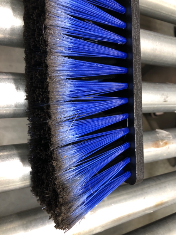 Photo 3 of 24 inches Push Broom Outdoor for Deck Driveway Garage Yard Patio Concrete Floor Cleaning-Blue 24 inches Heavy duty