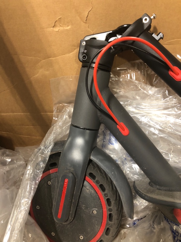 Photo 3 of AovoPro ES80 Electric Scooter - 8.5" Solid Tires,Up to 19 Miles Long-Range and 19 MPH Portable Folding Commuting Scooter for Adults with Double Braking System and App black-01