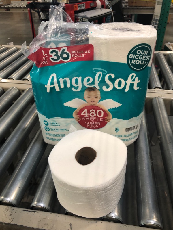 Photo 1 of Angel Soft Super Mega Toilet Paper, 6 Super Mega Rolls