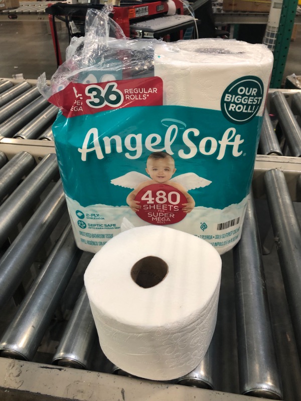 Photo 3 of Angel Soft Super Mega Toilet Paper, 6 Super Mega Rolls