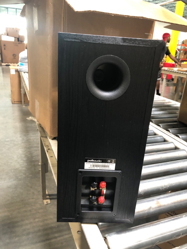 Photo 1 of Polk T300 Bookshelf Speaker (100 W) for Dynamic, Detailed Audio & Powerful Bass, 1" Tweeter & 5.25" Dynamic Balance Driver, Dual 5-Way Binding Posts for Bi-Amp & Bi-Wire (Pair, Black)