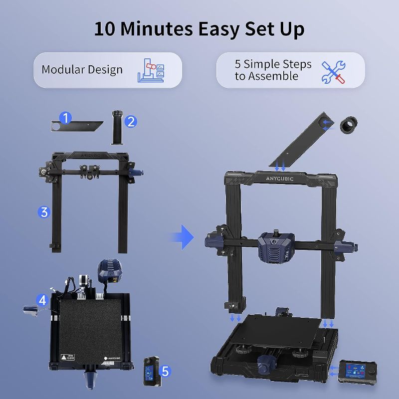 Photo 1 of Anycubic Kobra Neo, Pre-Installed FDM 3D Printer with Direct Drive Extruder High Precision Printing Removable Magnetic Platform with 25-Point LeviQ Leveling, Printing Size 220×220×250mm