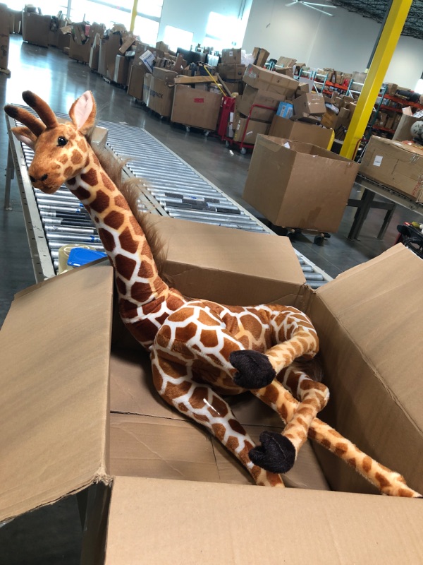 Photo 2 of Linzy Toys Jared The Giraffe, 50'' (127 cm) Standing High, Real Life Stuffed Animal Plush Giraffe, Peluche Jirafa