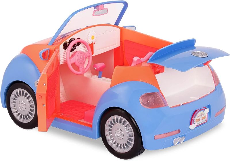 Photo 1 of Glitter Girls – Fifer 14-inch Doll & GG Convertible -Doll & Vehicle Bundle – Blonde Hair & Green Eyes –Blue & Orange Classic Car – Trunk & Cupcake Holders – 3 Years +