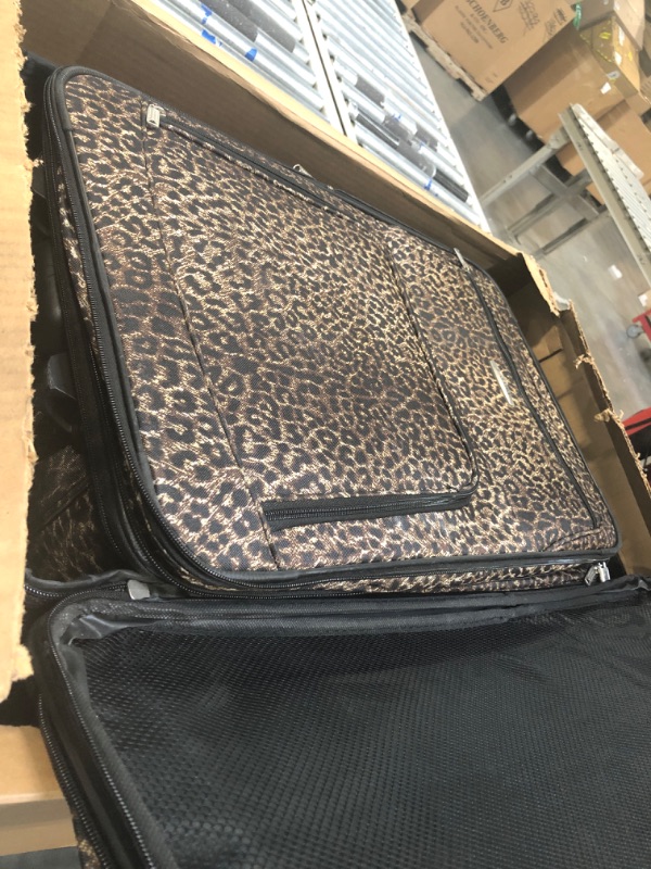 Photo 4 of Rockland Jungle Softside Upright Luggage, Leopard, 4-Piece Set (14/19/24/28)