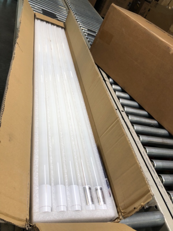 Photo 2 of 20 Pack 4FT LED T8 Hybrid Type A+B Light Tube, 18W, Plug & Play or Ballast Bypass, Single-Ended OR Double-Ended, 5000K, 2400lm, Frosted Cover, T8 T10 T12 for G13, , 120-277V, UL Listed 4 Ft | 5000k