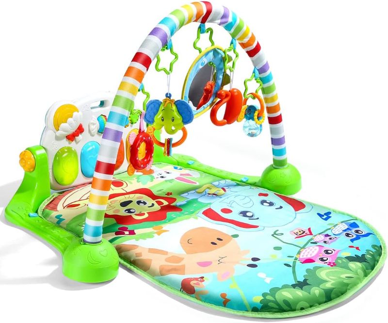 Photo 1 of 
CUTE STONE Baby Gym Play Mat, Play Piano Gym with Tummy Time Activity Mat, Musical Activity Center for Infants Toddlers

