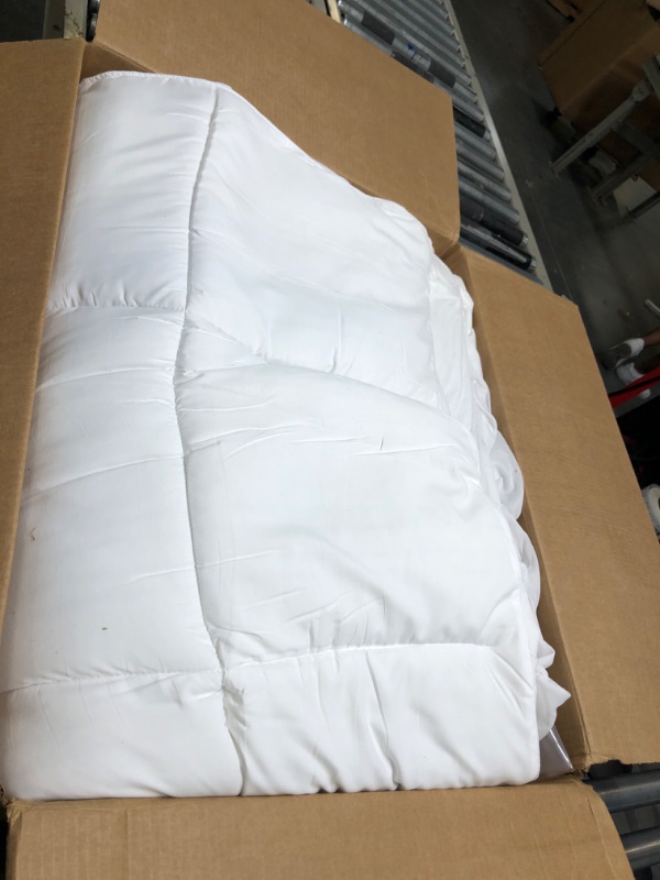 Photo 2 of Amazon Basics Down-Alternative Mattress Topper Pad with Cotton Shell - Queen