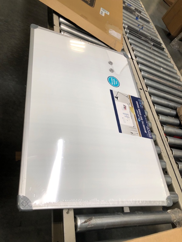 Photo 3 of Quartet Magnetic Whiteboard, 2' x 3' White Boards, Dry Erase Board Includes One Quartet dry erase marker & Marker Tray, Home Office Accessories, Euro Style Aluminum Frame (UKTE2436-ECR)