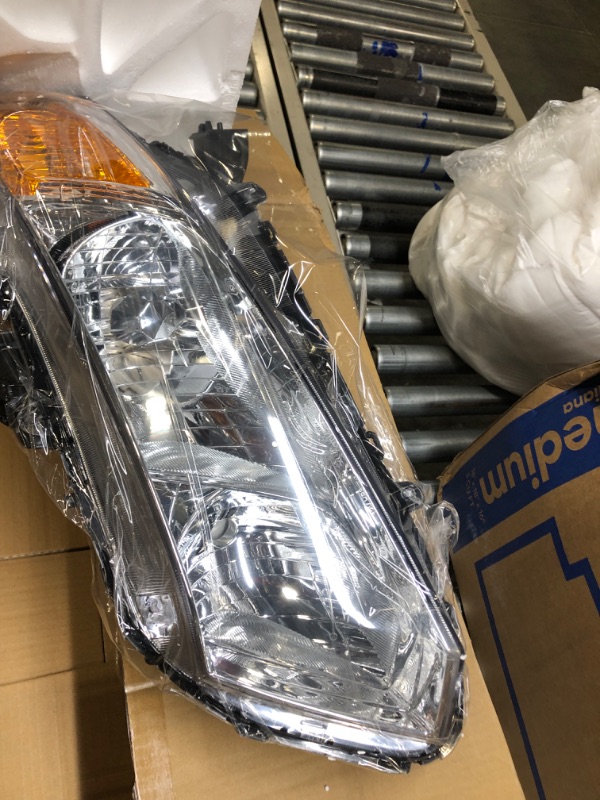Photo 1 of AS Headlight Assembly Compatible with 2012 2013 2014 2015 Honda Civic 4Dr Sedan/ 2012 2013 Honda Civic 2Dr Coupe Chrome Housing Passenger and Driver Side OEM# 33150-TR0-A01/33100-TR0-A01 Chrome Housing Amber Reflector