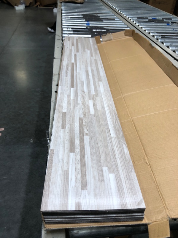 Photo 1 of Art3dwallpanels Peel and Stick Floor Tiles Vinyl Flooring Planks, 24 Sheets 36 Sq.Ft Black Adhesive Wood Plank, Thin Design 36×6×0.1 Inch Dusty Grey 24