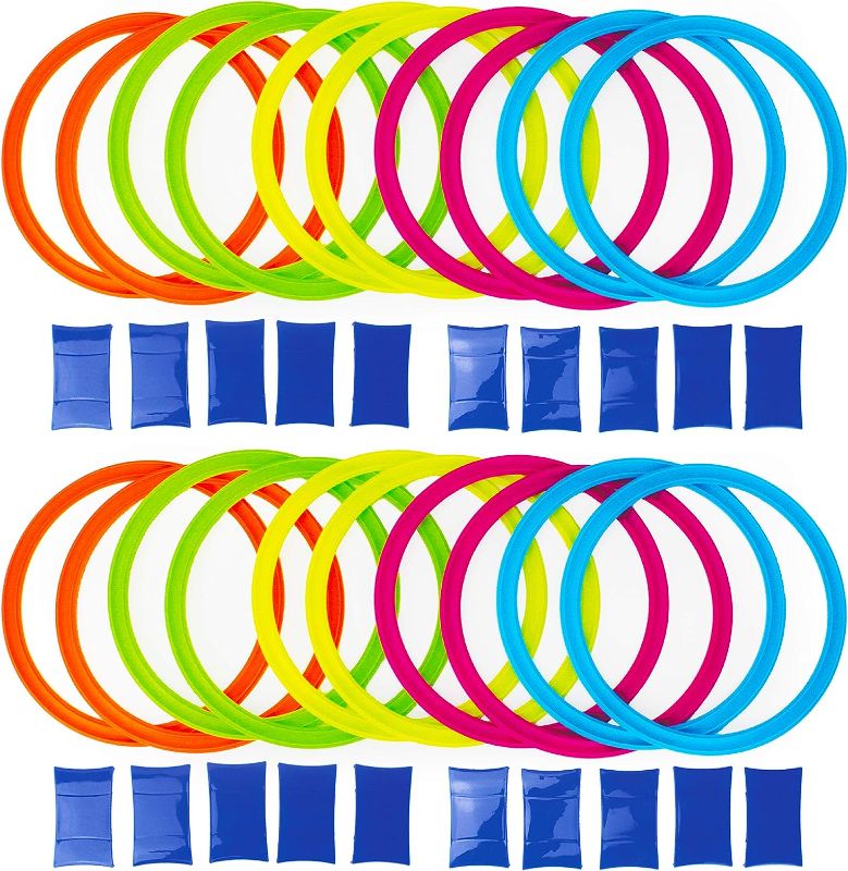 Photo 2 of Boley Party Pizzazz! Hopscotch Ring Set with 20 Hoops and 20 Connectors - Great for Outdoor Play at The Park for Boys and Girls!