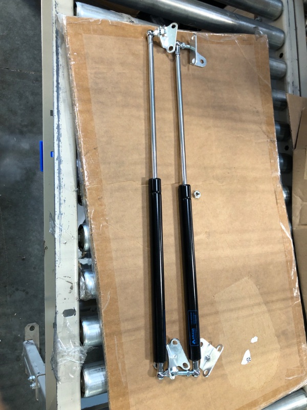 Photo 2 of 23 inch 200 LB Gas Prop Struts Shocks with L Mounting Brackets, 23" 889 N Lift-Support Gas Springs for Heavy Duty Murphy Bed Large Outdoor Box Lid Trap Door Floor Hatch (Super Strong), 2Pcs Set ARANA 200LB