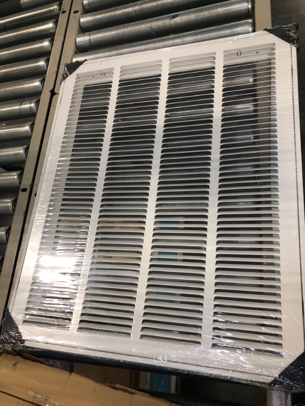 Photo 1 of 20"W x 25"H [Duct Opening Measurements] Steel Return Air Filter Grille [Removable Door] for 1-inch Filters | Vent Cover Grill, White | Outer Dimensions: 22 5/8"W X 27 5/8"H for 20x25 Duct Opening Duct Opening style: 20 Inchx25 Inch