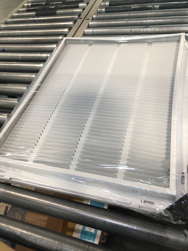 Photo 3 of 20"W x 25"H [Duct Opening Measurements] Steel Return Air Filter Grille [Removable Door] for 1-inch Filters | Vent Cover Grill, White | Outer Dimensions: 22 5/8"W X 27 5/8"H for 20x25 Duct Opening Duct Opening style: 20 Inchx25 Inch