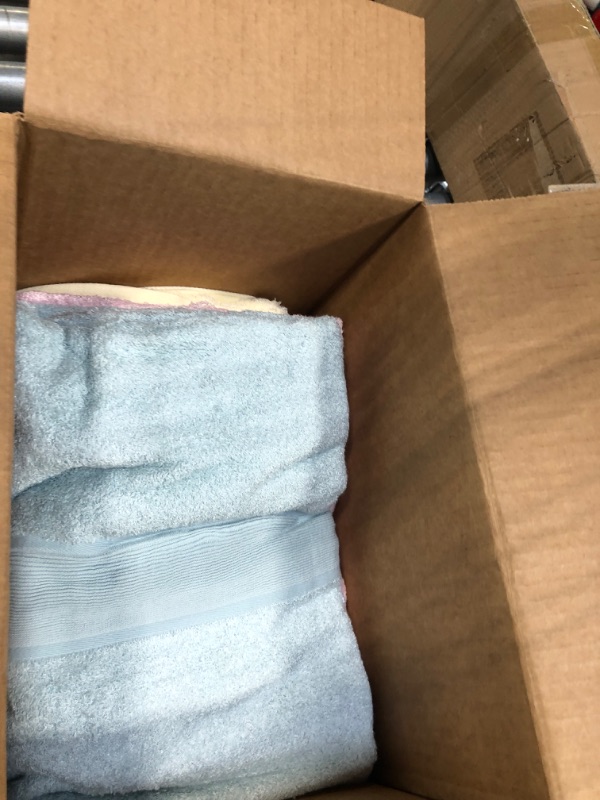 Photo 1 of Aibaser Bamboo Cotton Bath Towels-27x54inch - Natural, Ultra Absorbent Towels for Bathroom (6 Piece Set) 27 in x 54 in Multi Color
