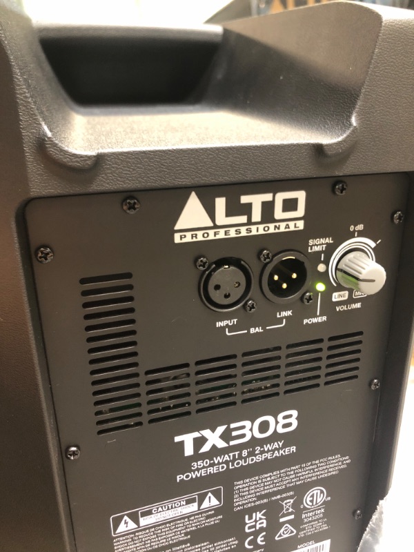 Photo 3 of Alto Professional TX308 and Bluetooth Total 2 - 350W 8 Inch Powered PA Speaker and XLR Rechargeable Bluetooth Receiver for Audio Mixer Setups TX3 Series with Bluetooth 8" woofer