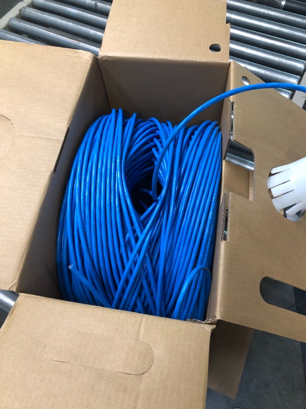 Photo 3 of CAT6 Plenum (CMP) Cable 1000FT | Network Analyzer Test Passed | 23AWG 4Pair, Solid 550MHz Network Cable 10Gigabit UTP, Available in Blue, White, Green, Gray, Black, Red & Yellow Color (Blue)