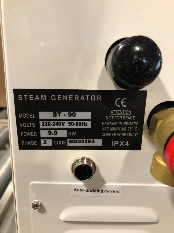 Photo 1 of CGOLDENWALL 9KW Luxury Self-draining Steam Generator Shower Sauna Bath Home Steam Bath Spa Generator with waterproof Control and Auto Drain 95-131? For suitable space heating 8.5 m³ (300 ft3)