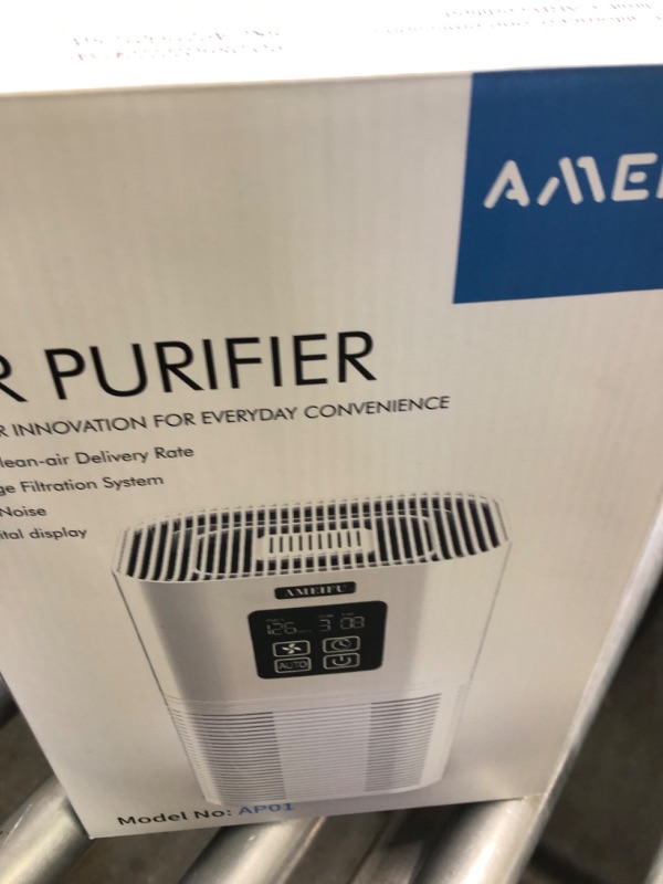 Photo 3 of Air Purifiers for Bedroom Home Large Room 610 sq.ft, AMEIFU H13 Hepa Air Purifier Cleaner with Aromatherapy, with Air Filter for Pets Hair, Allergies, Smoke, Dust and Bad Smell (California Available)MINI