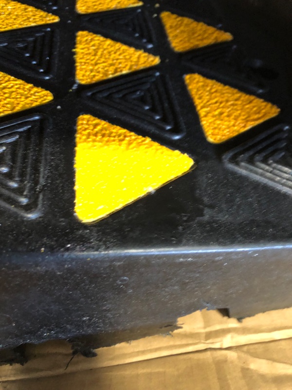 Photo 1 of BESEA Rubber Curb Ramp 6" inch High 23.6" Wide (Heavy Duty Rubber Ramp Single Ramp), for Driveway Curb Ramp, Car, Motorycle, Loading Dock, Truck, Pickup Truck, Threshold Ramp(6 inch Height)-1PACK