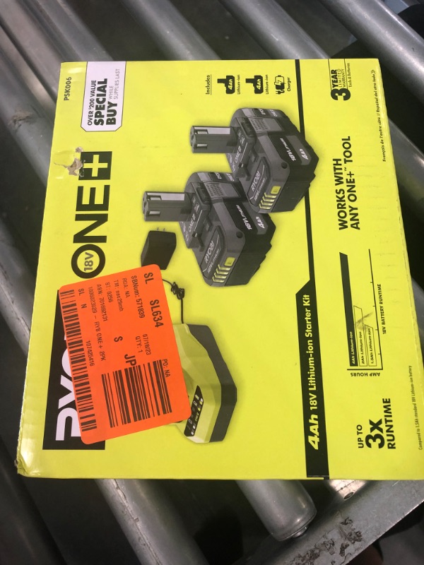 Photo 1 of generic1 Ryobi ONE+ 18V Lithium-Ion 4.0 Ah Battery (2-Pack) and Charger Kit, 1 (PSK006) 3