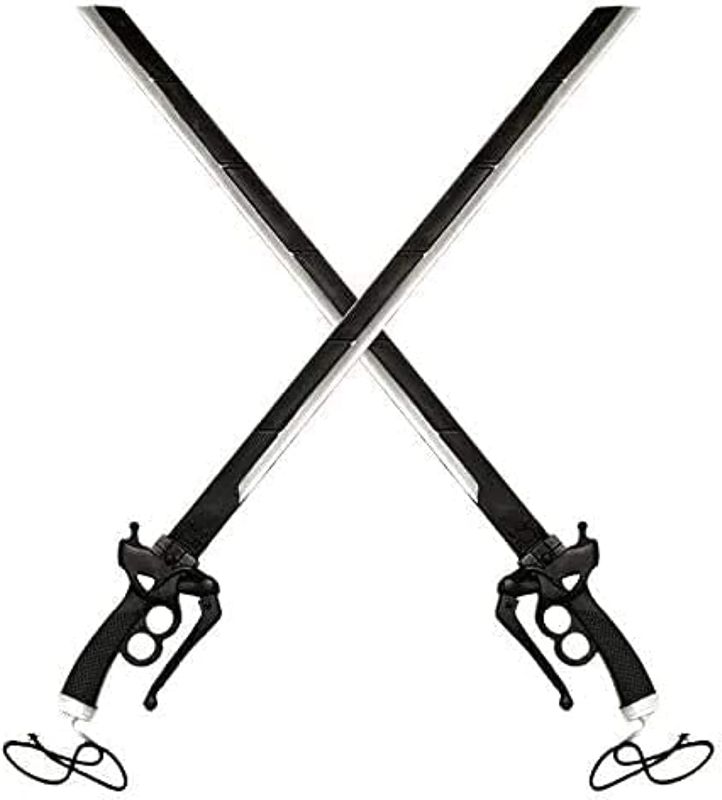 Photo 1 of 2PC COMBO SET 37" Attack on Titan Shingeki Kyojin Fantasy Foam Sword LARP Halloween Costume Cosplay Xmas