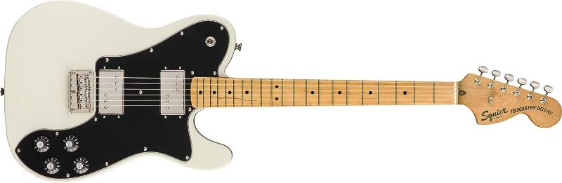 Photo 1 of Squier Classic Vibe 70s Deluxe Telecaster Electric Guitar, Olympic White, Maple Fingerboard