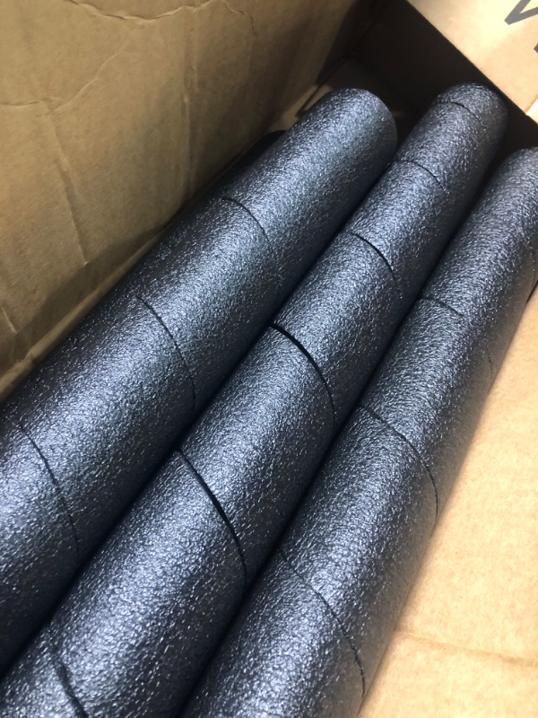 Photo 2 of 6 Pack 25 inches Pole Wrap Pipe Wrap Insulation Basement Pole Padding Pool Noodles Basement Pole Cover Garage Pole Padding No Adhesive or Glue for Bumper Outdoor Pole Protector Black