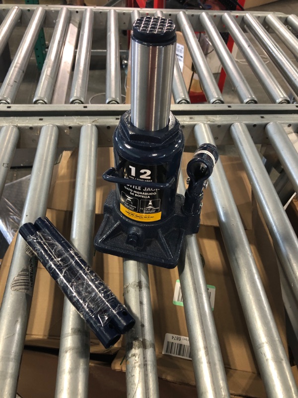 Photo 1 of HPDMC 12 Ton (24,000 LBs) Capacity Low Profile Hydraulic Welded Heavy Duty Bottle Jack, Blue 12 Ton (24,000 LBs)?Blue