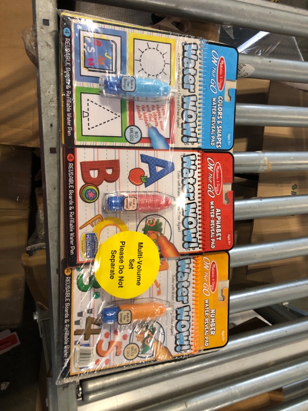 Photo 1 of Melissa & Doug On the Go Water Wow! Reusable Water-Reveal Activity Pads,3-pk, Colors, Numbers, Alphabet Bundle: Colors, Numbers, Alphabet