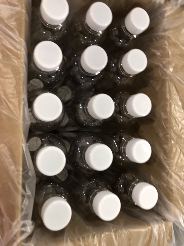 Photo 2 of 16 OZ Empty Plastic Juice Bottles Pack of 30 Clear Disposable Bulk Drink Bottles with White Tamper Evident Caps Lids (16 OZ, White) 16 OZ White