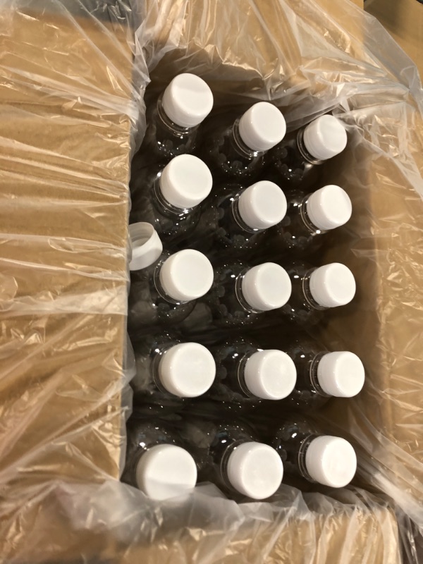 Photo 2 of 16 OZ Empty Plastic Juice Bottles Pack of 30 Clear Disposable Bulk Drink Bottles with White Tamper Evident Caps Lids (16 OZ, White) 16 OZ White