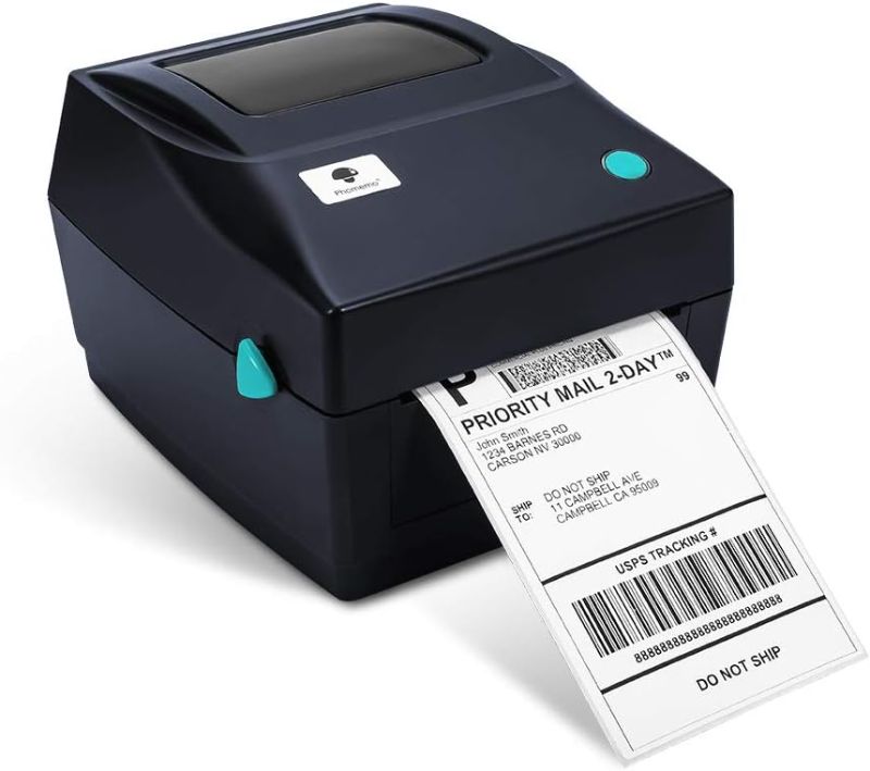 Photo 1 of Shipping Label Printer for Shipping Packages, Desktop Thermal Label Printer for Small Business, Address Barcode Printer Compatible with UPS FedEx USPS Etsy...
