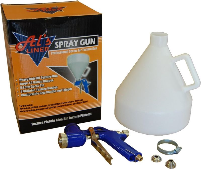 Photo 1 of Al's Liner Professional Series Hopper Pneumatic Air Texture Spray Gun - 1.25 Gallon - Great for Spraying Truck Bed Liners, Drywall Mud and Ceiling Textures (ALS-SG2)