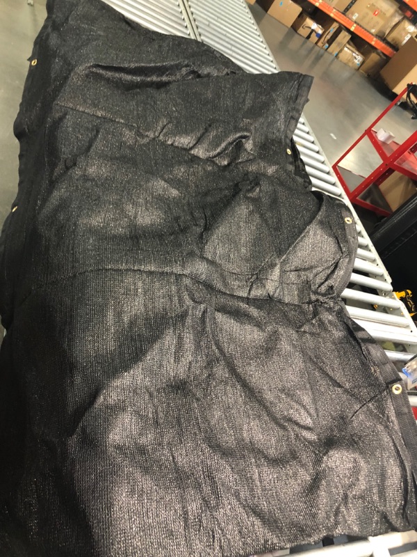 Photo 1 of AdirPro Heavy Duty Knitted Mesh Tarp - 10x14ft Black Shade Tarp with Grommets for Playgrounds, Porch, Patio, Backyards, Pools, Greenhouse, Dump Truck, and More - 60% Shade, Water Resistant
