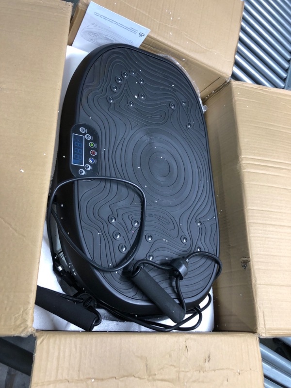 Photo 1 of AXV Vibration Plate Exercise Machine Whole Body Workout Vibrate Fitness Platform Lymphatic Drainage Machine for Weight Loss Shaping Toning Wellness Home Gyms Workout BOAT-BLACK