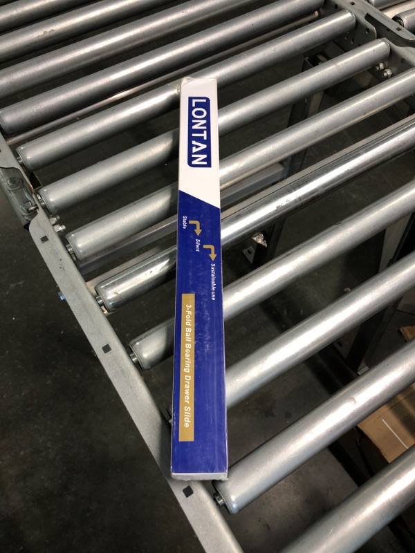 Photo 1 of 1 Pair 22 Inch Side/Rear Mount Soft Close Drawer Slides Full Extension 3 FOLD Drawer Glides - LONTAN 4502S3-22 Drawer Slides Bottom Mount Heavy Duty 100 LB Drawer Runners with Rear Mounting Brackets