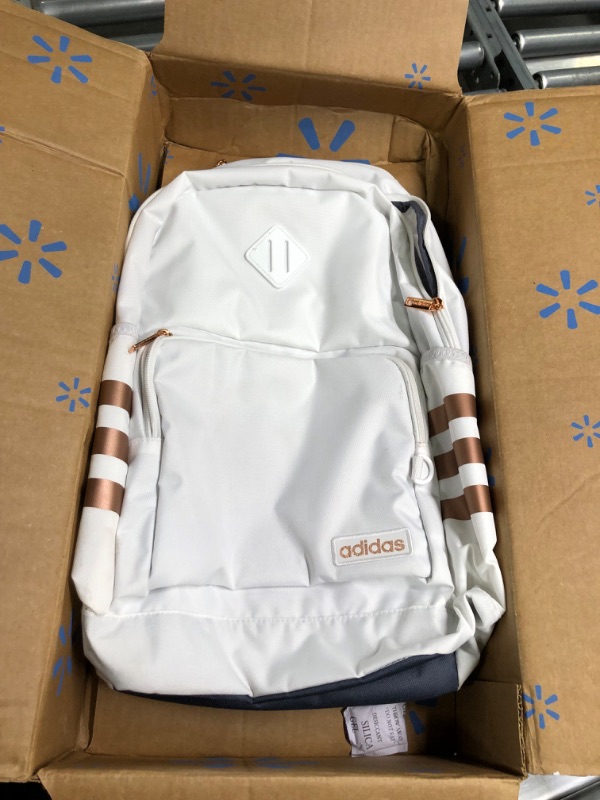 Photo 3 of adidas Classic 3S 4 Backpack, White/Onix Grey/Rose Gold, One Size One Size White/Onix Grey/Rose Gold