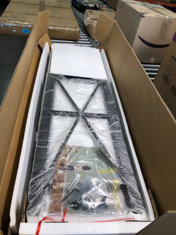 Photo 1 of BON AUGURE Rustic Console Table Behind Couch, Industrial Entryway Table with Shelves, 3 Tier Sofa Table for Living Room (47 Inch, Rustic Oak)