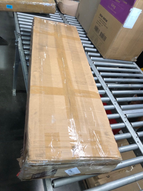 Photo 1 of BON AUGURE Rustic Console Table Behind Couch, Industrial Entryway Table with Shelves, 3 Tier Sofa Table for Living Room (47 Inch, Rustic Oak)