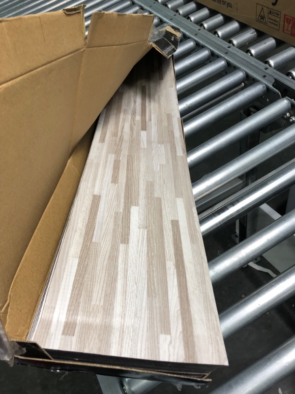 Photo 3 of Art3dwallpanels Peel and Stick Floor Tiles Vinyl Flooring Planks, 24 Sheets 36 Sq.Ft Black Adhesive Wood Plank, Thin Design 36×6×0.1 Inch Dusty Grey 24